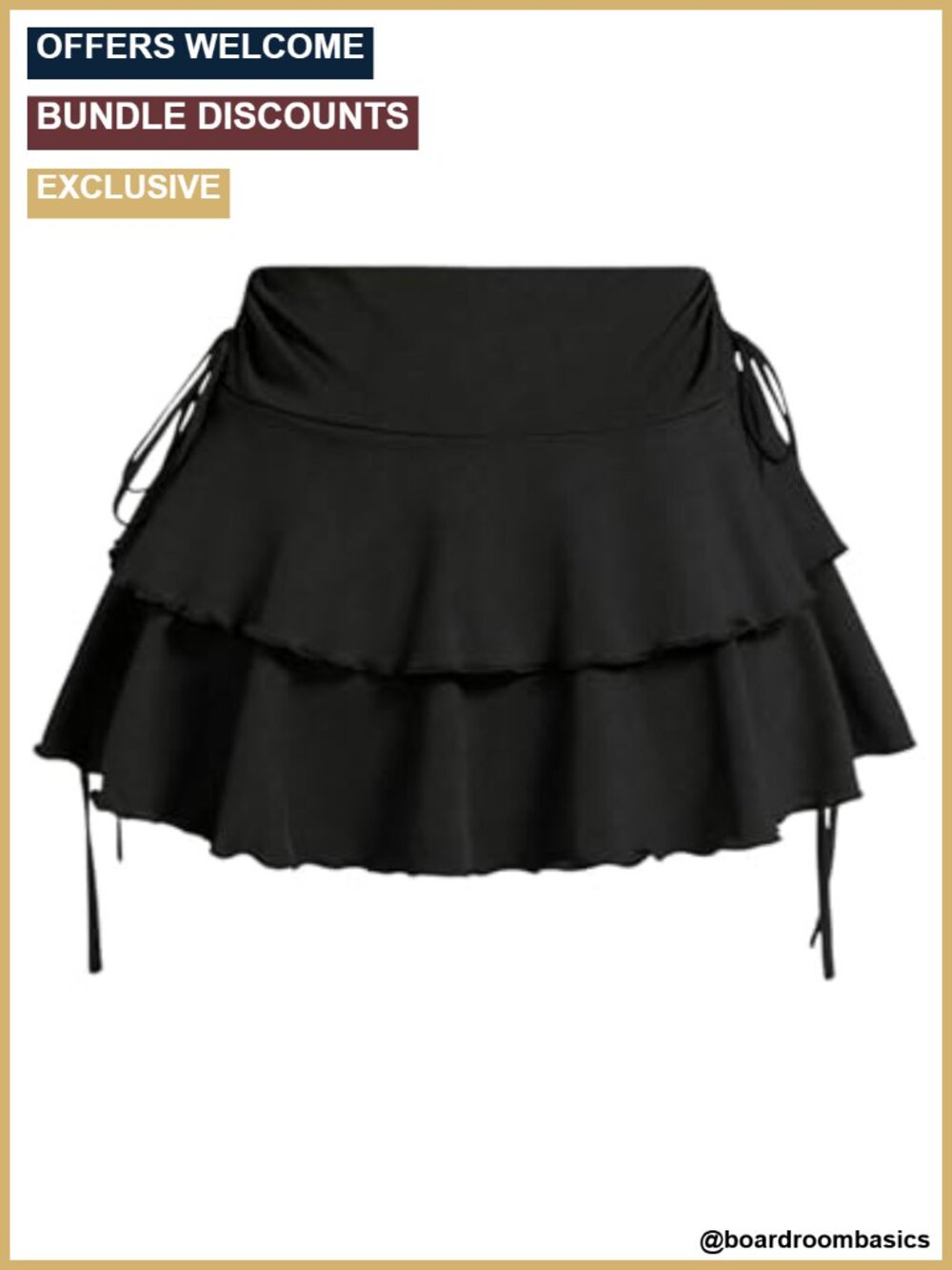 Plus Size High Waisted Y2K A Line Ruffle Skorts Mini Skirt